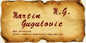 Martin Gugulović vizit kartica
